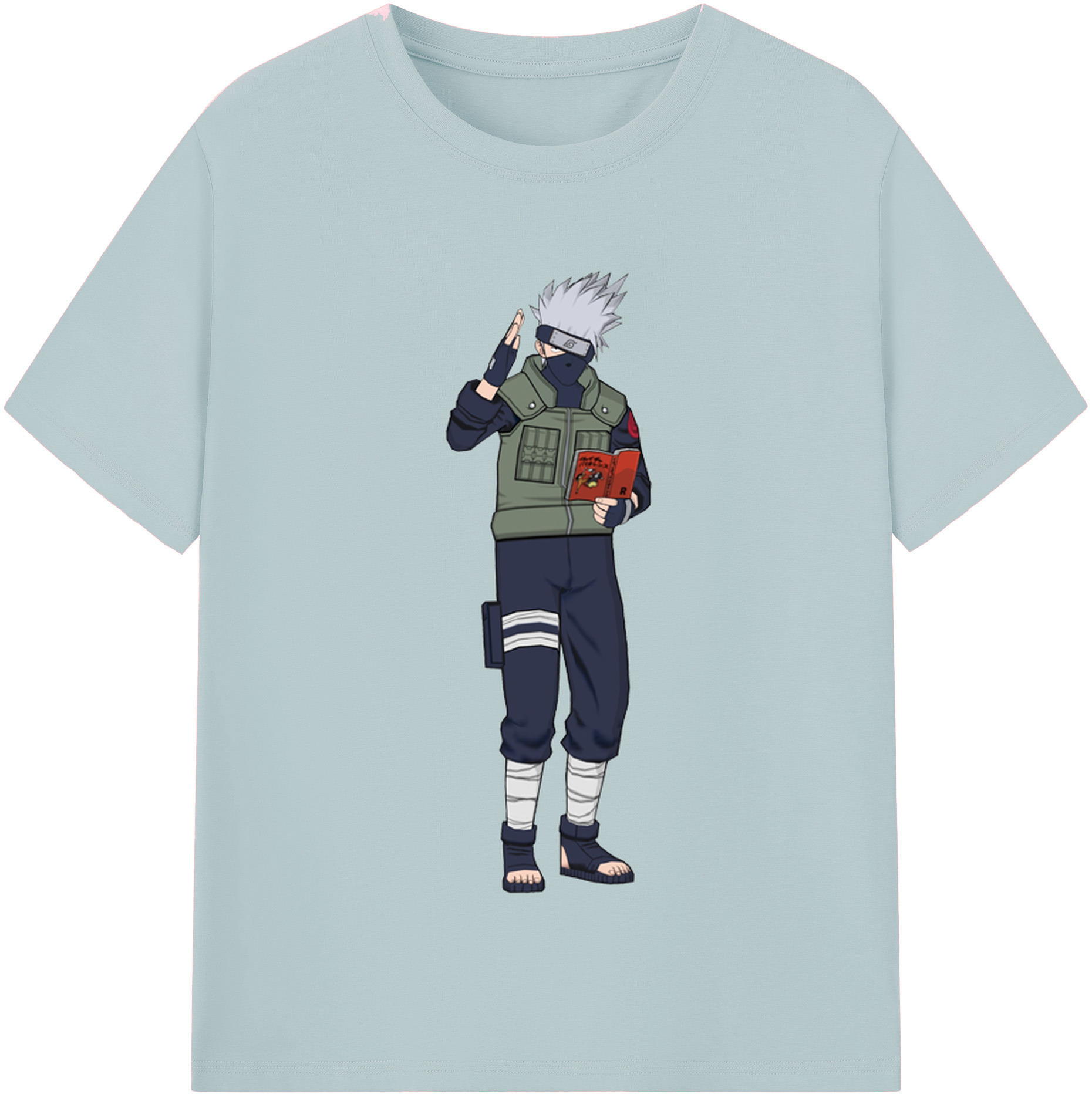 （画像用） NARUTO -ナルト- はたけ カカシ Hatake Kakashi 綿100％半袖Tシャツ（フロントプリント）